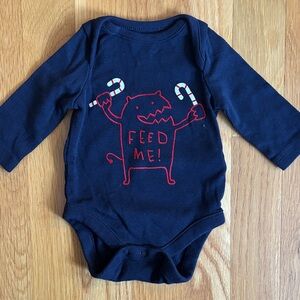 Newborn Baby Gap Candy Cane Monster Onesie Bodysuit